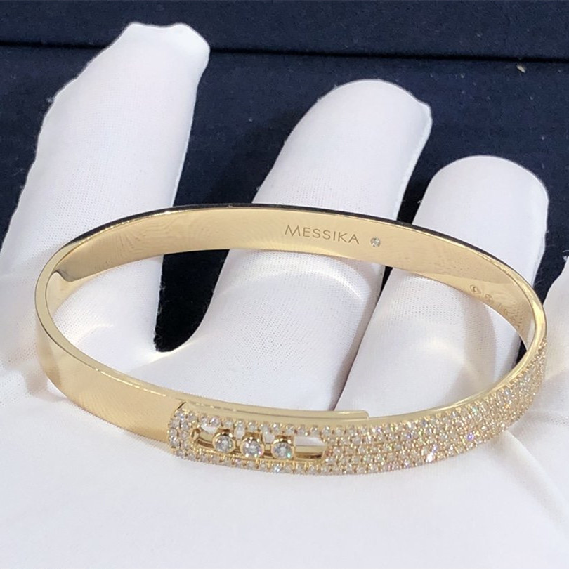Messika Move Noa Pave Bracelet Custom Made in 18K Yellow Gold and Diamonds